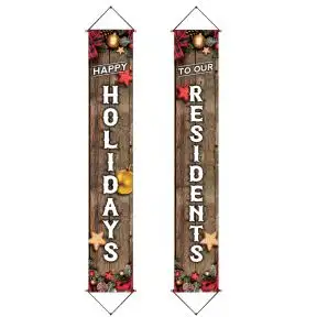 Rustic Holiday Porch Banner Set
