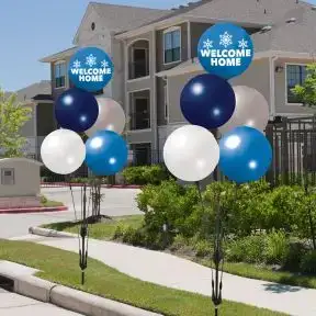Pick Your Colors - 5 Reusable Balloon Printed Message Cluster
