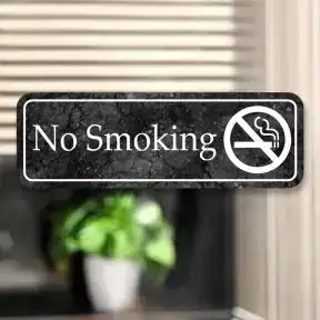 Interior Sign - "No Smoking" Marble Design