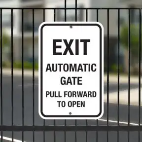 Automatic Gate Signs - "Exit Automatic Gate"