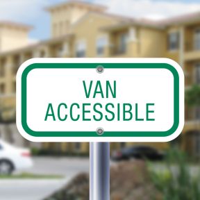 Handicap Parking Signs - "Van Accessible" Green