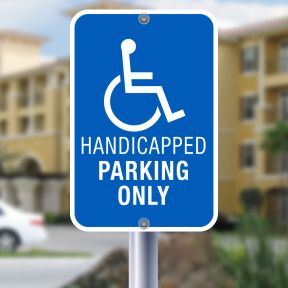 Handicap Parking Signs - "Only" Blue