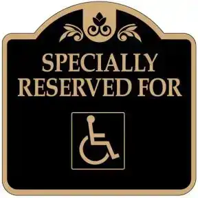 Handicap Parking Signs - "Reserved" Dome