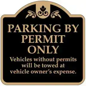 Resident Parking Signs - "Permit Only" Dome