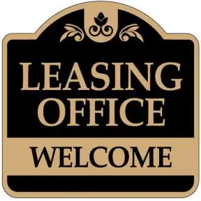 Directional Signs - "Leasing Office" Dome