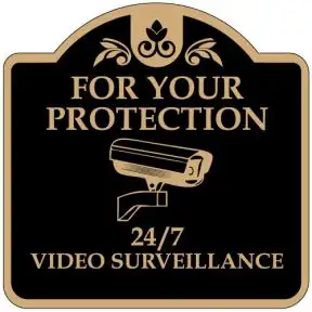 No Trespassing Signs - "24 7 Surveillance" Dome