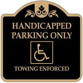 Handicap Parking Signs - "Handicapped" Dome