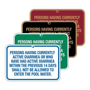 Pool Signs - "Diarrhea Pool Rules"