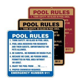 Pool Signs - "Pool Rules" Large Size