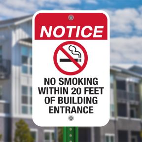 No Smoking Signs - "No Smoking within 20 feet"