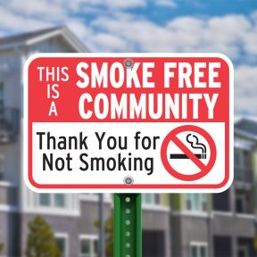 No Smoking Signs - "Smoke Free Community"