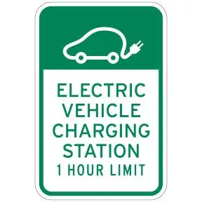 Reserved Parking Signs - Electric Vehicle Charging Limit