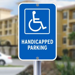 Handicap Parking Signs - Blue