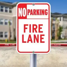 12x18 - Fire Lane No Parking Block Sign
