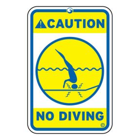 Pool Sign - "Caution No Diving"