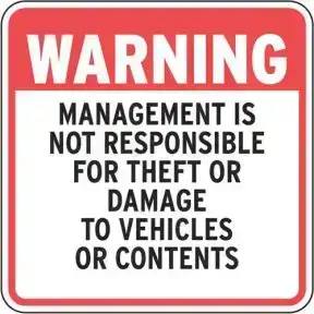 Warning Signs - "Management is Not Responsible"
