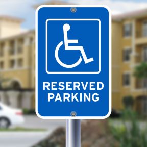 Handicap Parking Signs - "Reserved Parking" Blue