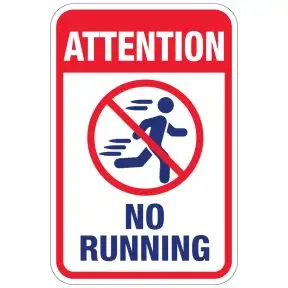 Pool Sign - "No Running"