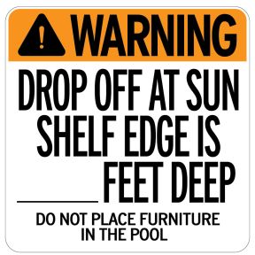 Pool Sign - "Drop Off at Sun Shelf" - Florida