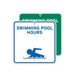 Pool Signs - "Swimming Pool Hours"