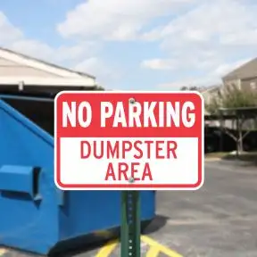 Dumpster Rules Signs - "No Parking"