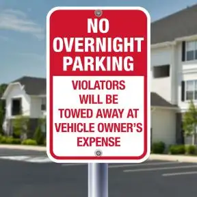 Parking Signs - "No Overnight Parking"