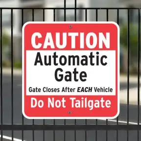 Automatic Gate Signs - "Caution Automatic Gate"
