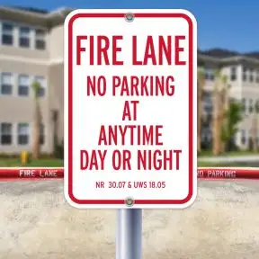 12x18 - Wisconsin Fire Lane Anytime Parking Sign