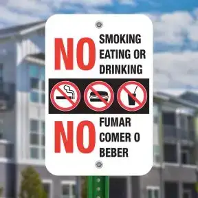 No Smoking Signs - "No Eating No Drinking"