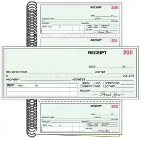 Rent Receipt Book - Standard - 2 Part