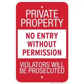  Custom Rule Signs - Private Property "Violators Prosecuted"