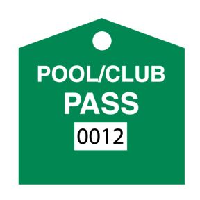 SOLD OUT - Pool Pass - Green - House Shape