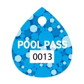 Pool Pass - Blue Bubbles - Water Drop