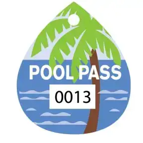 Pool Pass - Palm Tree - Water Drop