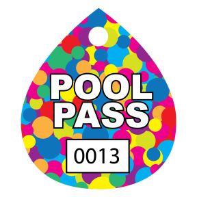 Pool Pass - Colorful Dots - Water Drop