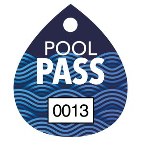Pool Pass - Navy Waves - Water Drop 