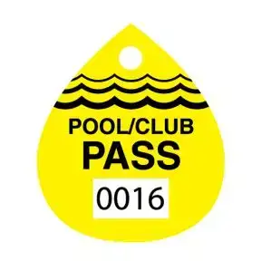 Pool Pass - Yellow - Water Drop