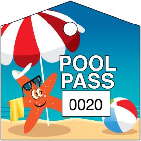 Pool Pass - Sunbathing Starfish - House Shape