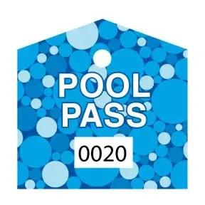 Pool Pass - Blue Dots - House Shape