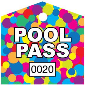 Pool Pass - Colorful Dots - House Shape