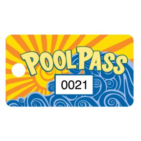 Pool Pass - Sunset and Wave - Rectangular