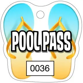 Pool Pass - Sunrise Flip Flops - Die Cut