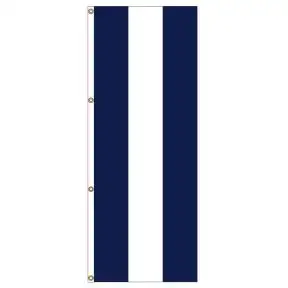 Vertical Flag - Navy Blue, White Stripe