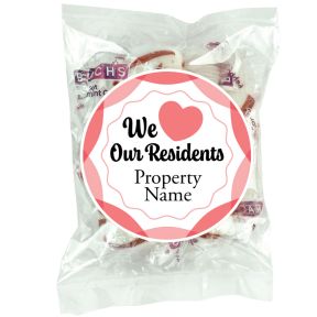 Custom Candy Favors - We Love Our Residents