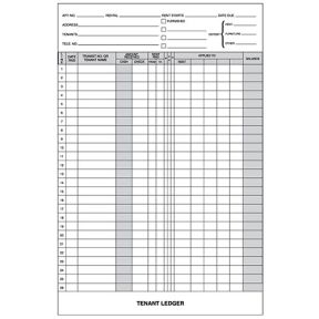 Resident Ledger Card for Pegboard Systems