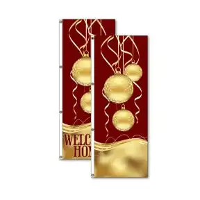Vertical Holiday Flags - Golden Holiday