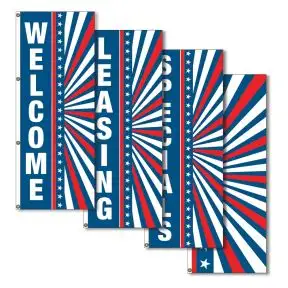 Vertical Flags - Patriotic Burst