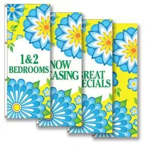 Vertical  Flags - Sunny Yellow Garden
