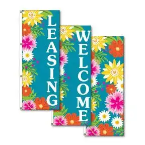 Vertical Flags - Tropical Blooms