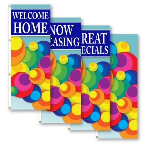 Vertical Flags - Bold Bubbles